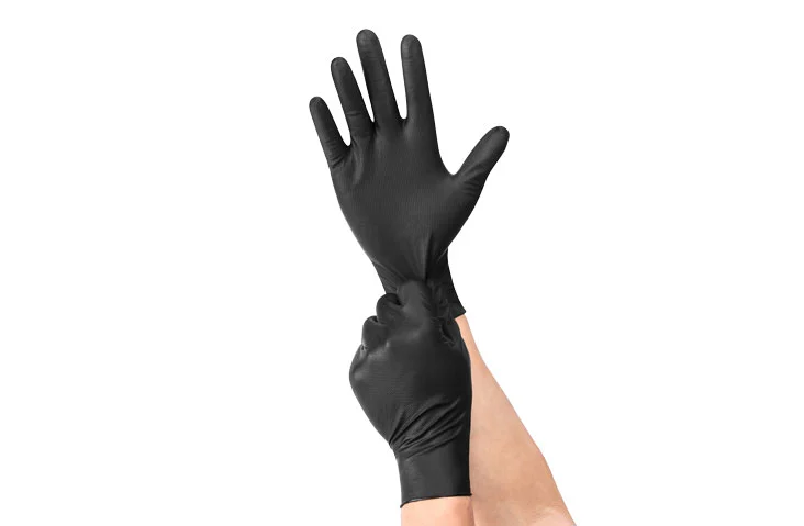 black nitrile gloves bulk