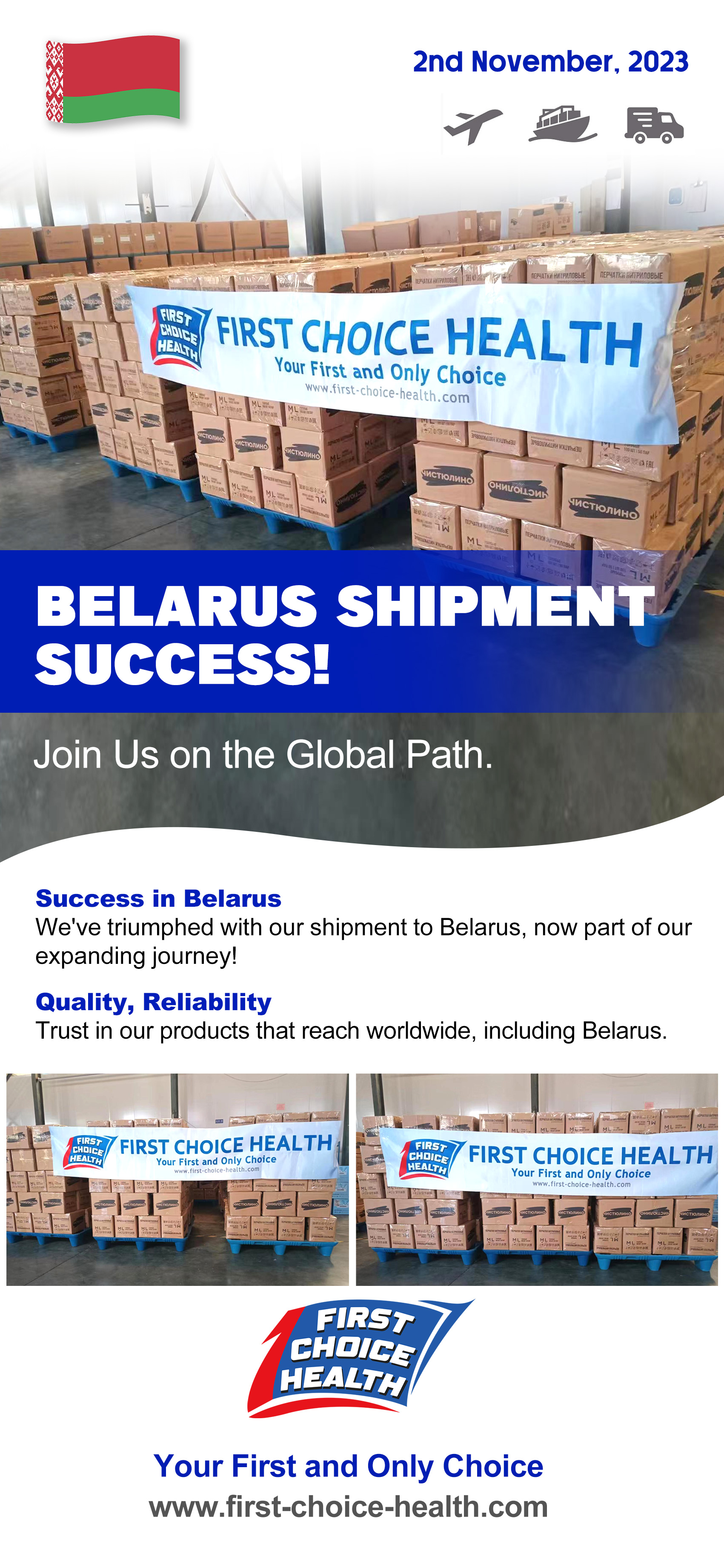 Belarus Shipment Success